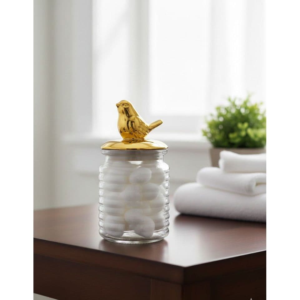 Pote Hermetico de Vidro Multiuso com Vidro Premium de 300ML 15x8cm - HU2805