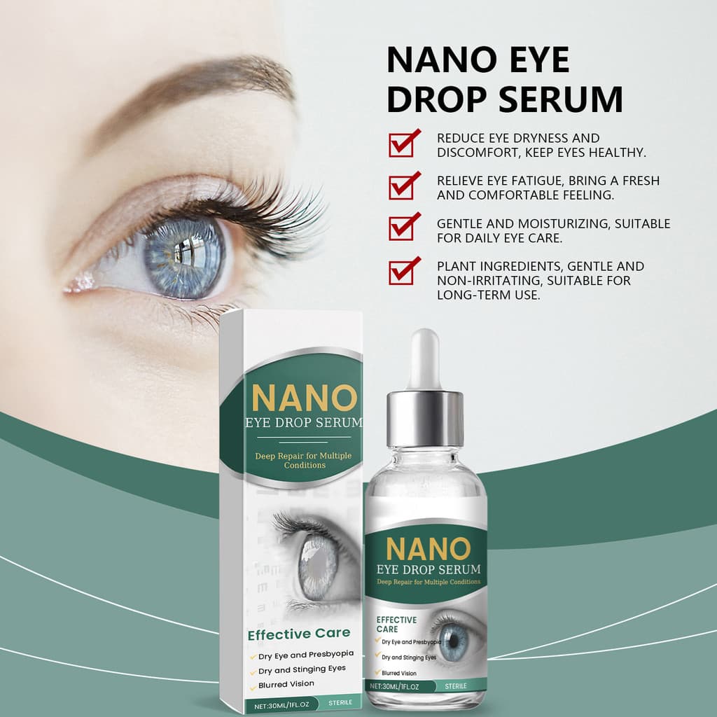 Nano Eye Drops Serum 30ml Colírio Natural Lubrificante Para Presbiopia Seca [covdes.br]
