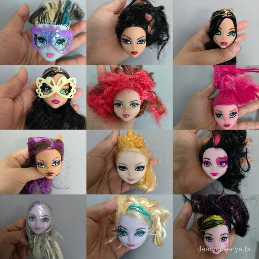 Produtos originais soltos: Monster High, Fairy Tale High School, acessórios para bonecas Bates, cabeça de boneca, maquia