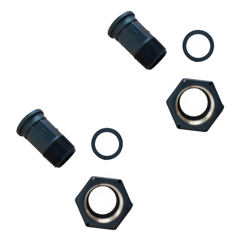 2 Tubo Adaptador Curto 3/4 Hidrômetro Relógio Medidor Preto