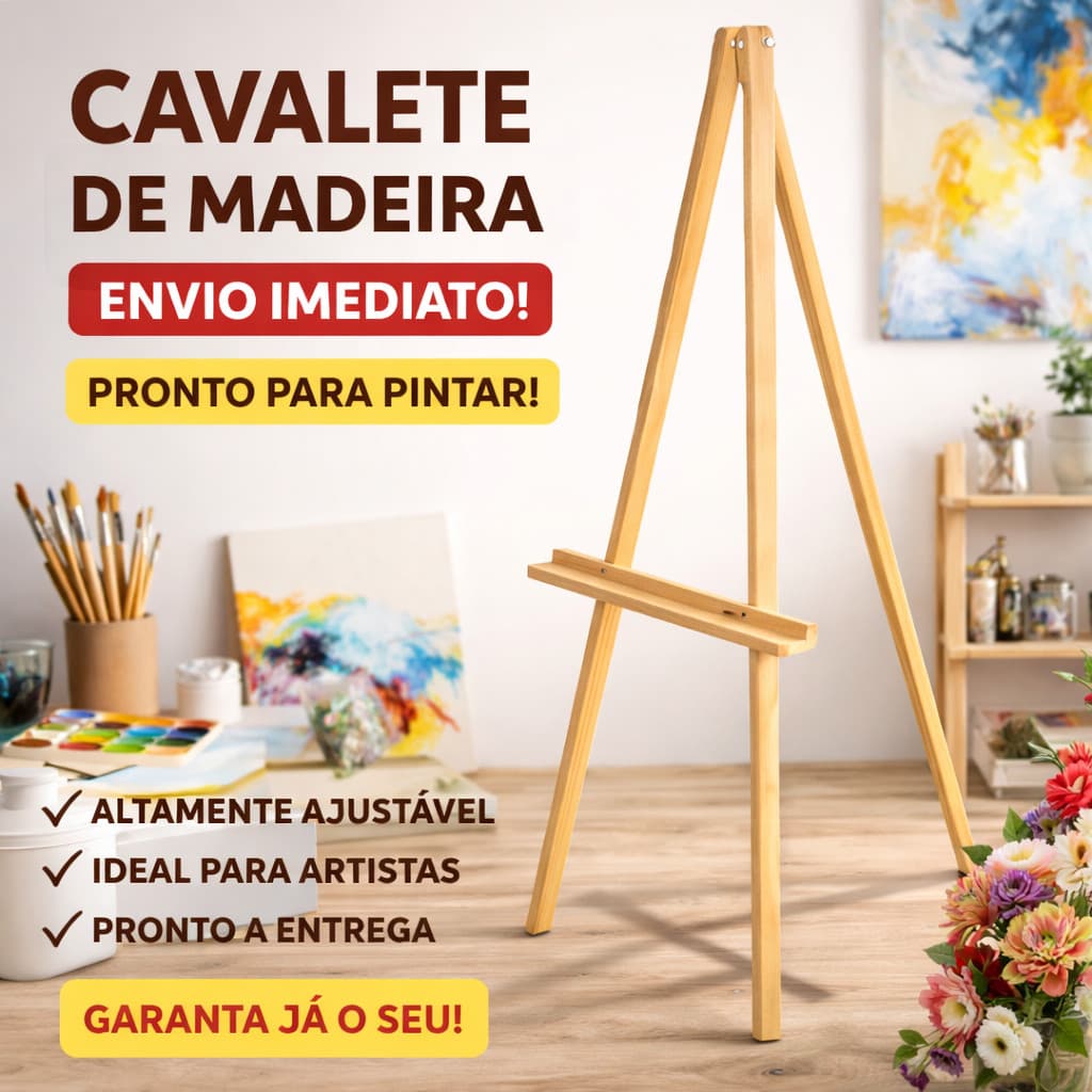 Cavalete Para Pintura e Quadro de Casamento Recepção 120