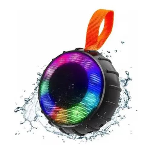 Mini Caixa Som Emborrachada Potente Bluetooth Resistente A Agua