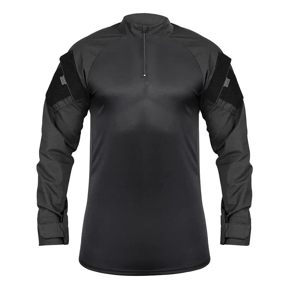Gandola Camisa Combat Shirt  Preta Camuflada Masculina Vigilante Segurança Top