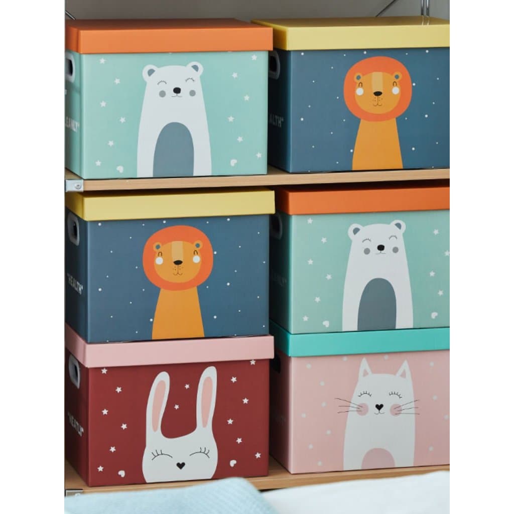 Senbao bonito Anime dos desenhos animados papel caixa de armazenamento de brinquedos das crianças caixa organizadora de