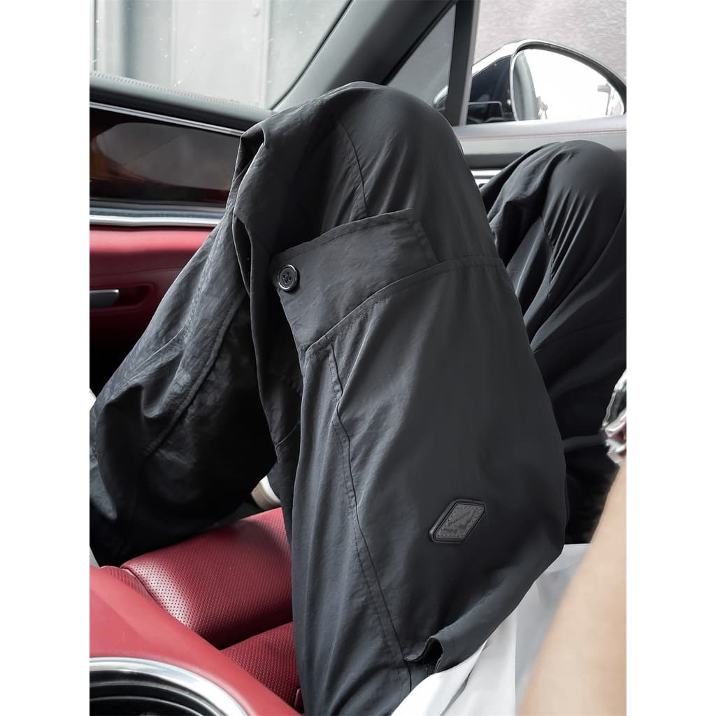 Estilo americano de secagem rápida montanhismo jaqueta masculina rua Wear em linha reta solta calças esportivas casuais