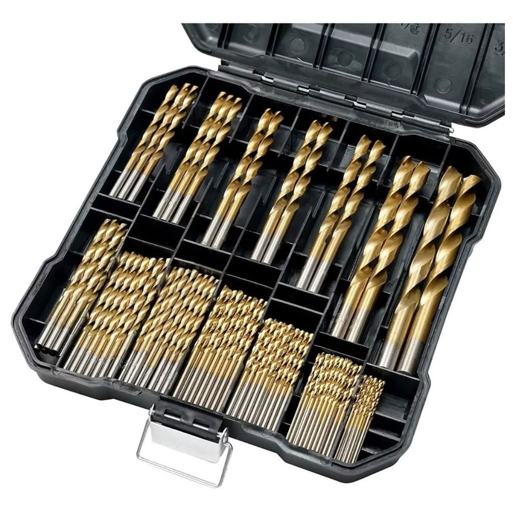 Kit de Brocas para Madeira e Metal - Jogo de 99 Peças com Adaptador, Ideal para Furadeira | jogo de broca