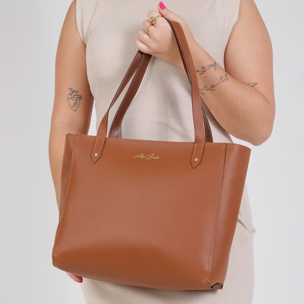 Bolsa sacola Feminina de ombro Espaçosa,  chic e Versátil com Alça Dupla