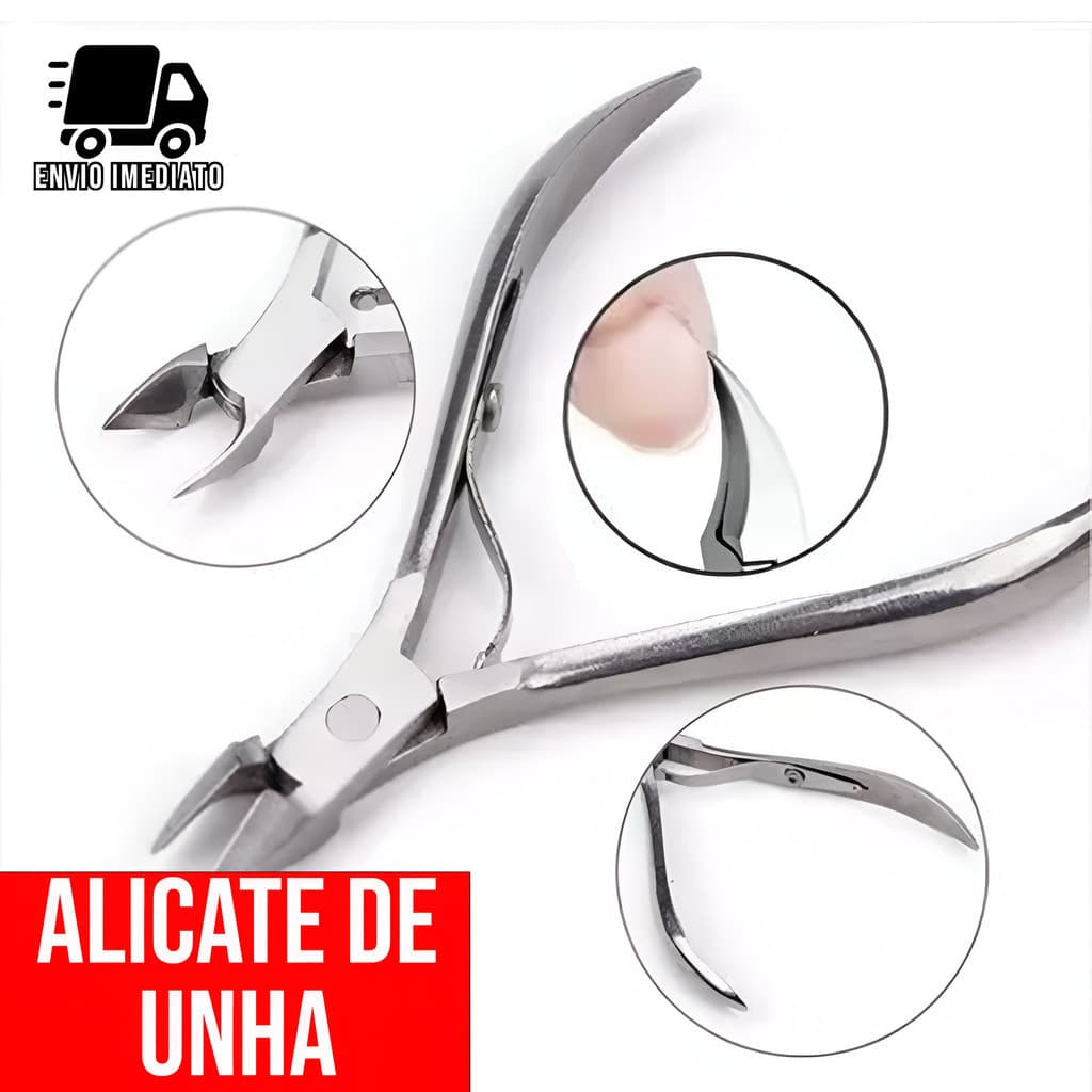 Alicate de Unha Profissional Inox Cortador de Unhas Manicure e Pedicure