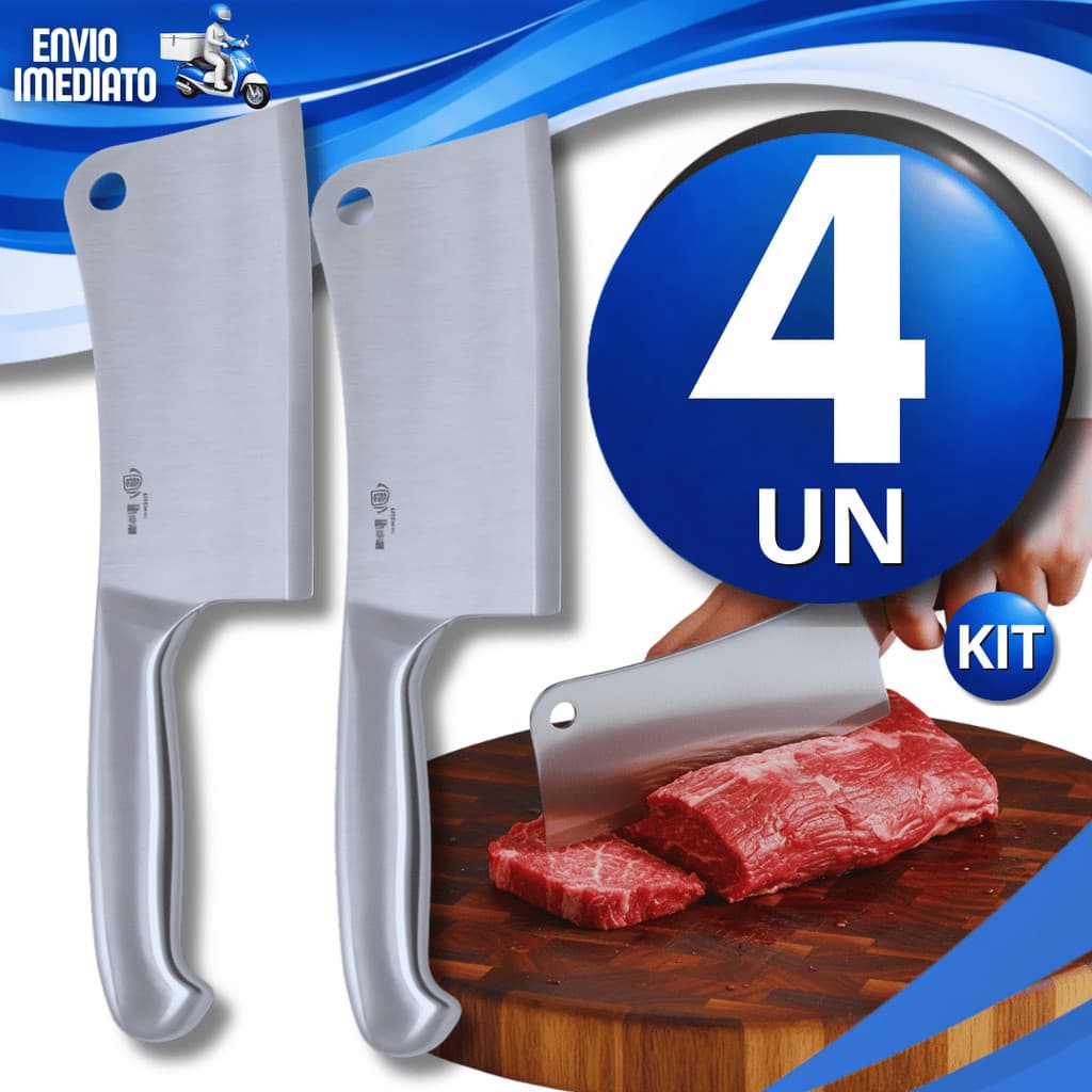 Cutelos Lamina Inteiriça Inox 6"  Açougue Peixaria Cozinha Profissional Açougue Utensílios