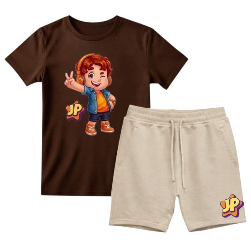 KIT CAMISA + SHORT TURMA MARIA CLARA JP BLUSA YOUTUBER CAMISETA 100% ALGODÃO, PARA PASSEIO PRESENTES ENVIO IMEDIATO