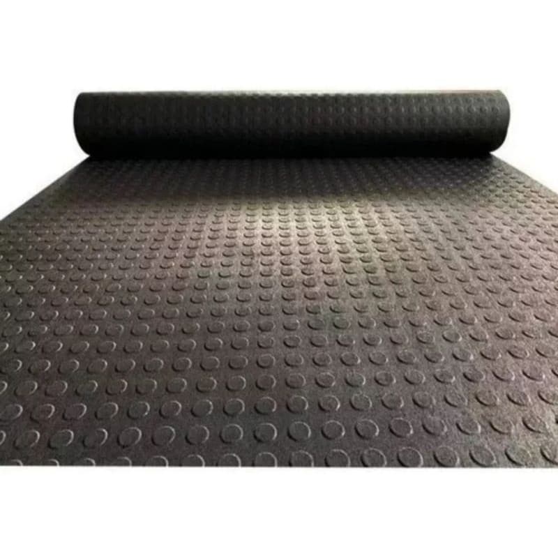 1m Piso Moeda Preto 3mm x 1 metro Antiderrapante e duradouro