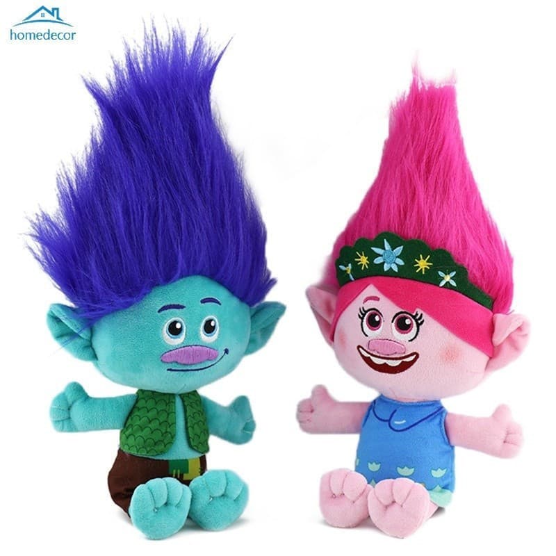 HOMEDECOR Faixa De Troll 35cm Juntos Brinquedos De Pelúcia Para Crianças/Bonecas De Cabelo Com Roupas