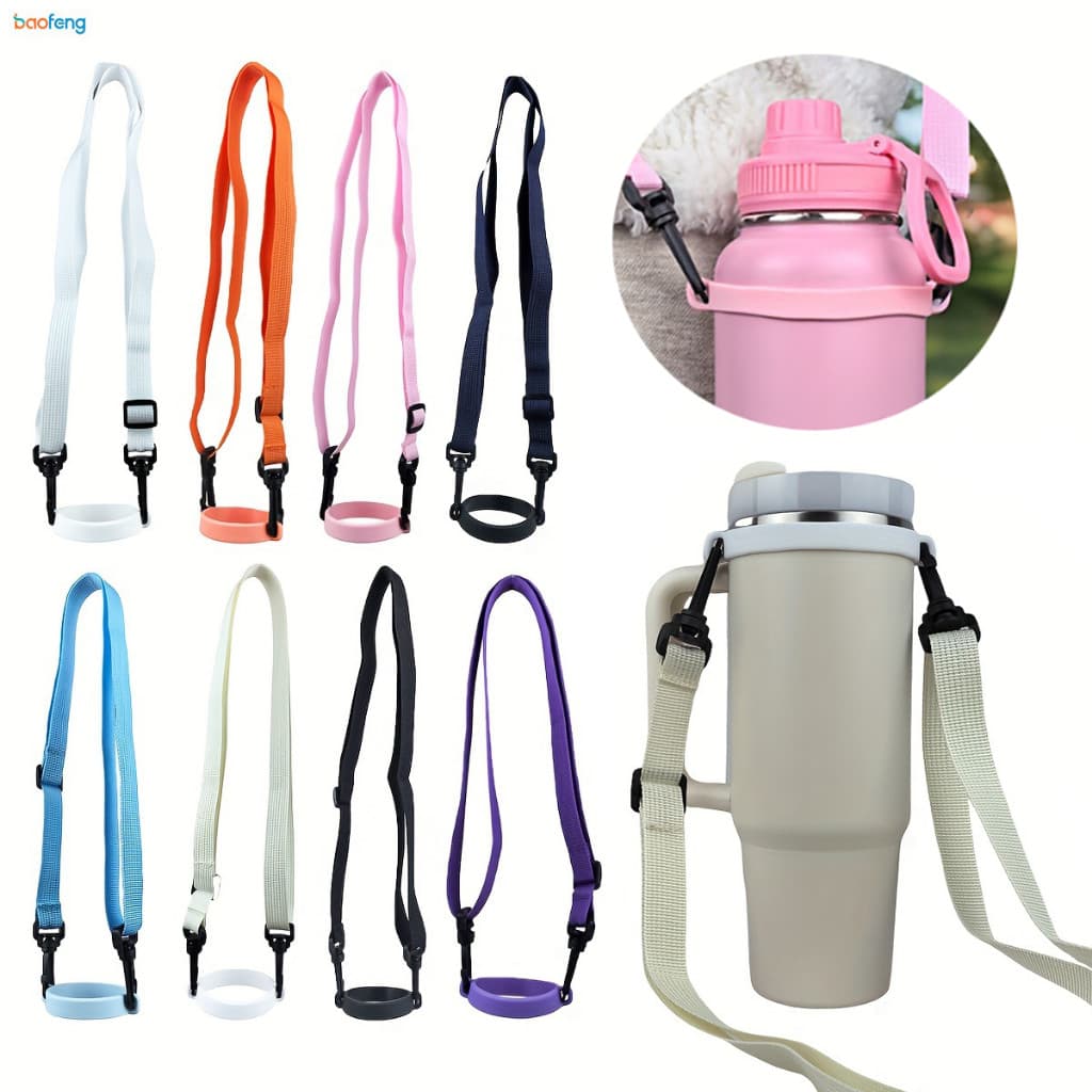 Alça De Garrafa De Água Paracord , Manga Espaço , Suporte De Copo De Base De Silicone Para Portátil Ao Ar Livre