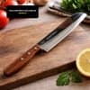 Faca Profissional Chef 29cm Lâmina Afiada Cabo Madeira Ergonômico Corte Preciso