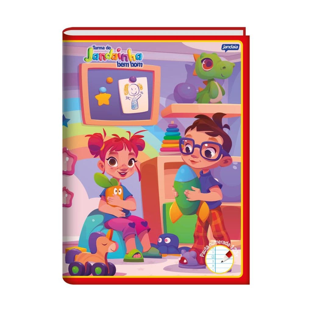 Caderno Jandaia Brochurao Bem Bom Vermelho Capa Flexivel 60 Folhas Com 10 Unidades Alibombom