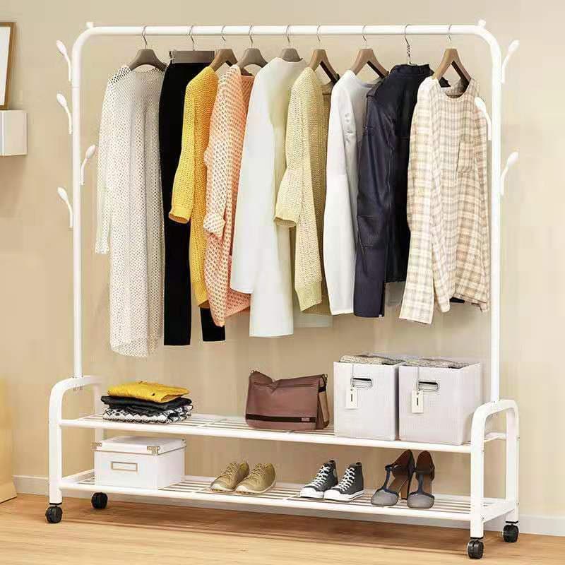 Rack de secagem cabide de chão interior simples cabide de chão doméstico quarto cabide simples legal rack de roupas