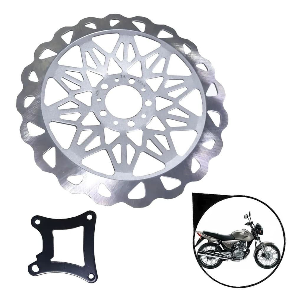 Discão de Freio Esportivo 320mm Prata TITAN 150 2014 a 2015  (86479)