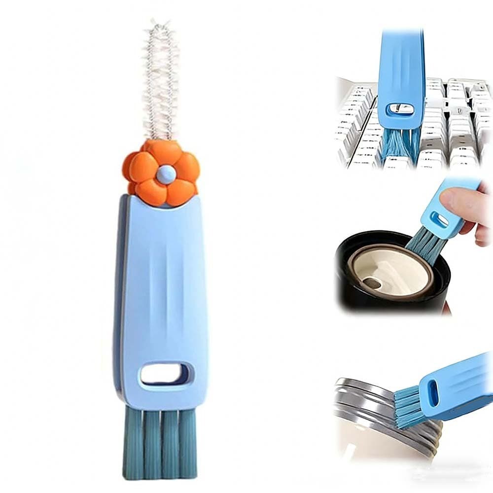 Escova 3 em 1 Multifuncional Rotativa ✨ Limpeza para Copos, Mamadeiras, Garrafas e Tampas