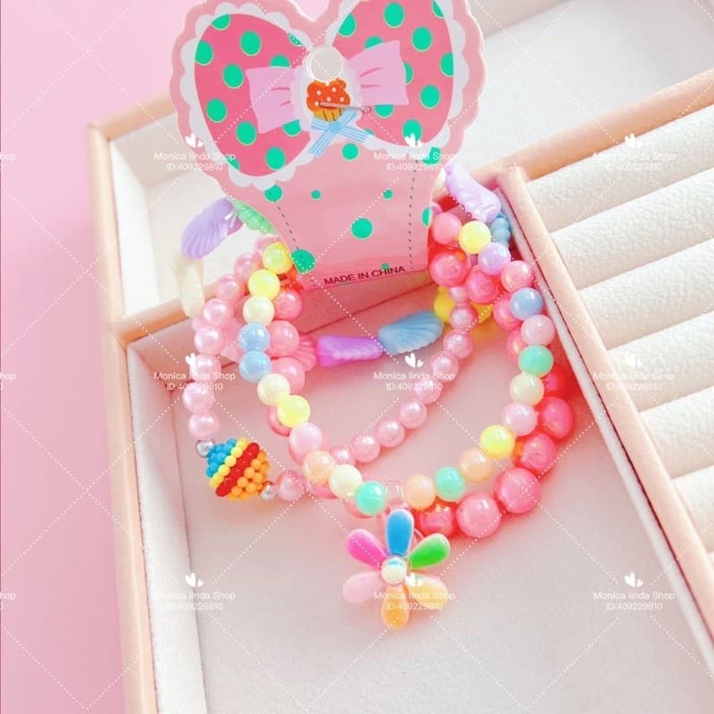 kit 12 pulseiras Para Crianças Infantil Frutas Doces Coloridos moda