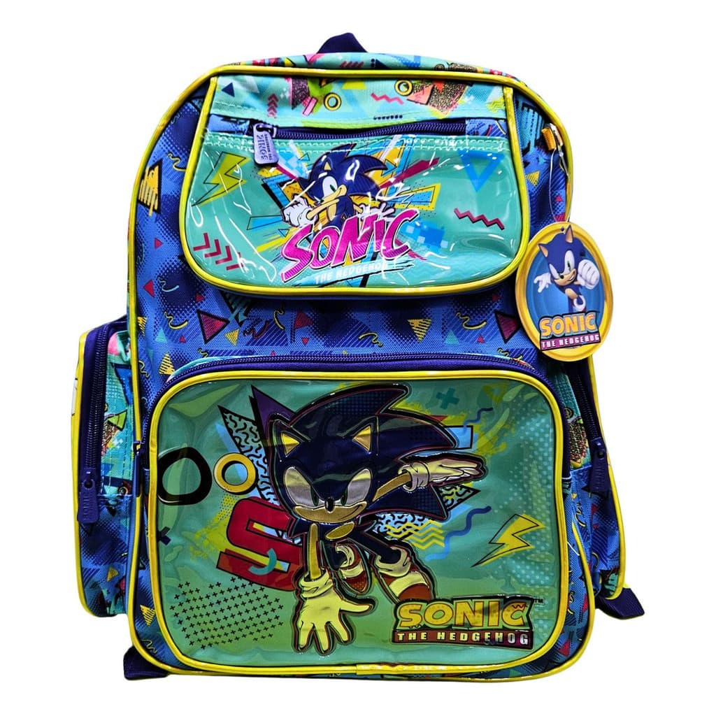 Mochila Escolar Sonic Infantil Resistente