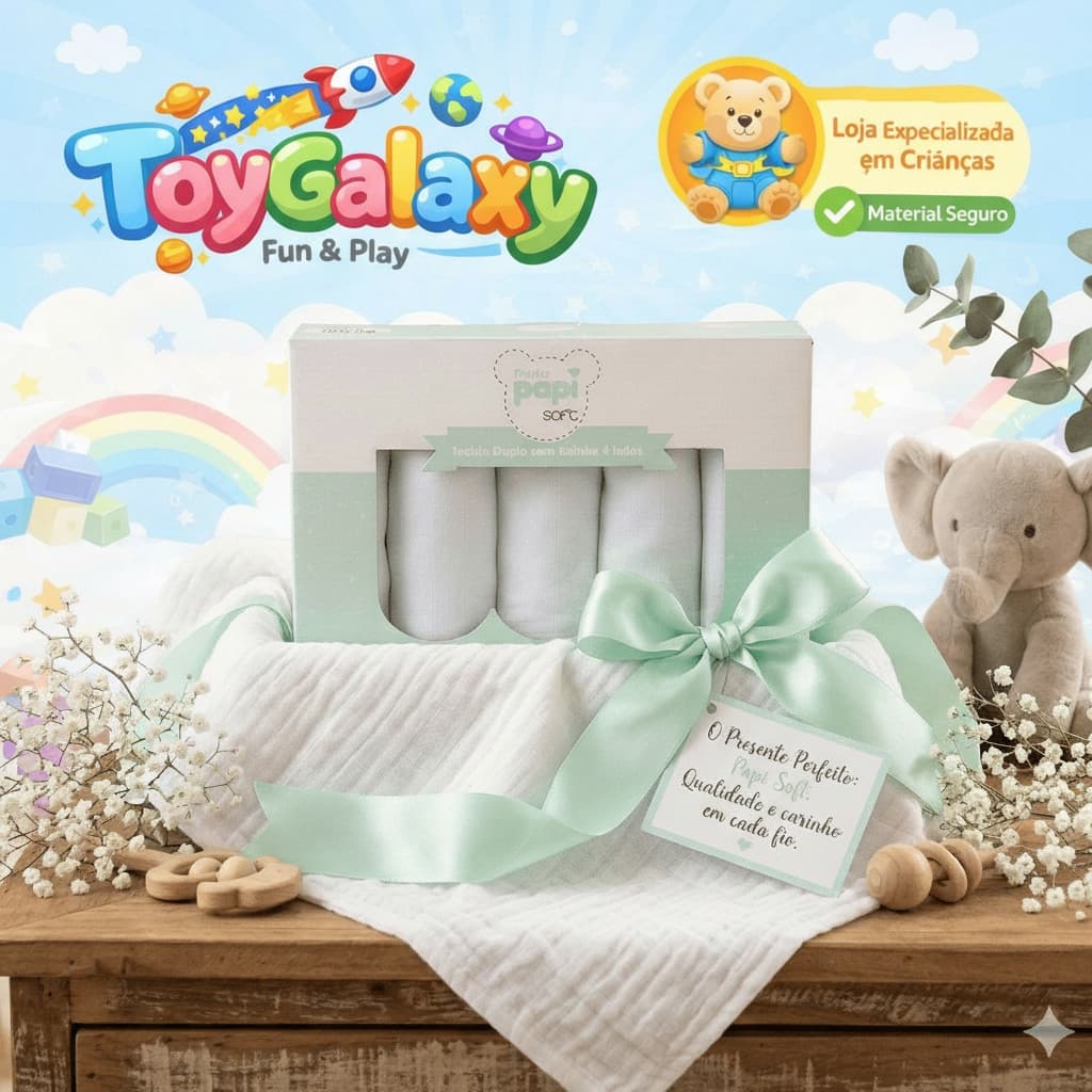 Fralda Premium OU Fralda Luxo Tecido Duplo Papi  - 100% algodão