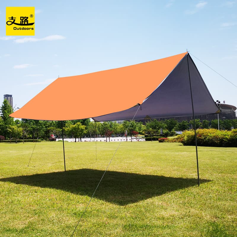 Suporte estrada campo ao ar livre acampamento portátil aumentado 2m céu cortina tenda sombra praia pérgula com suporte