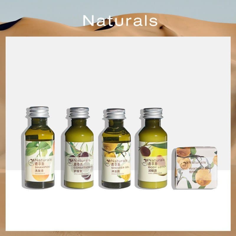 30ml de Amenidades de Banho Naturais e Estéticas para Hotéis e B&Bs: Shampoo, Gel de Banho e Loção Corporal Descartáveis