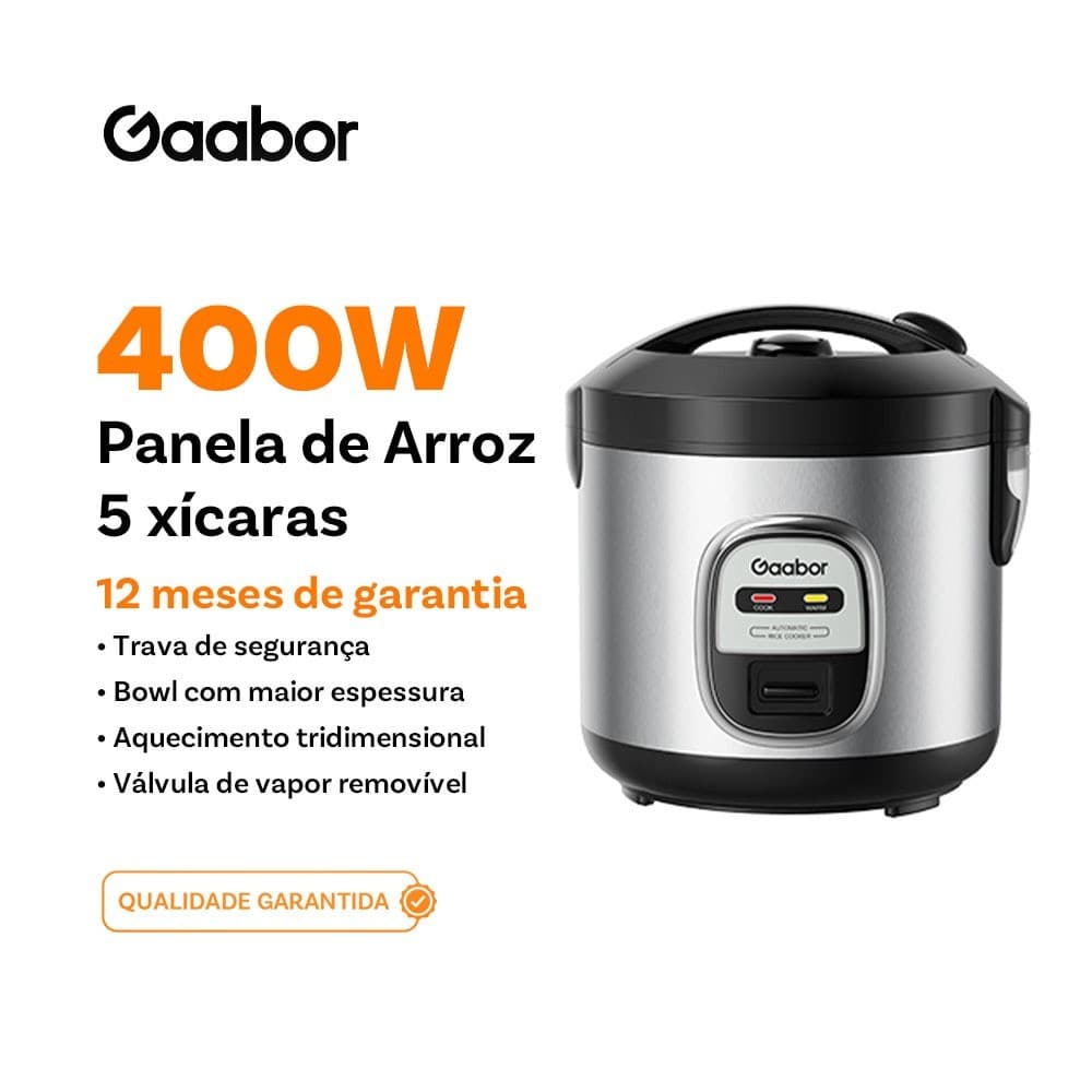 Gaabor panela elétrica multifuncional capacidade pequena de 1L pode cozinhar 1 tigela de arroz RC-20M01A-1