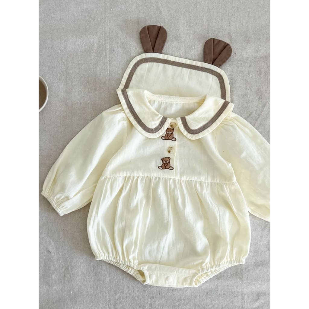 Bebê urso bebê macacão mês cheio roupas recém-nascido cem dias macacão Super bonito primavera outono roupas de um ano de