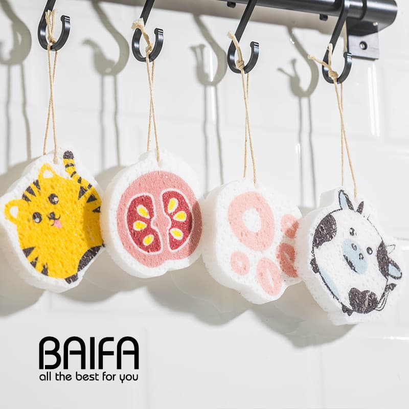 Lavagem de louça comprimida polpa de madeira algodão cozinha absorção de água magia esfrega pote esponja escova dos dese