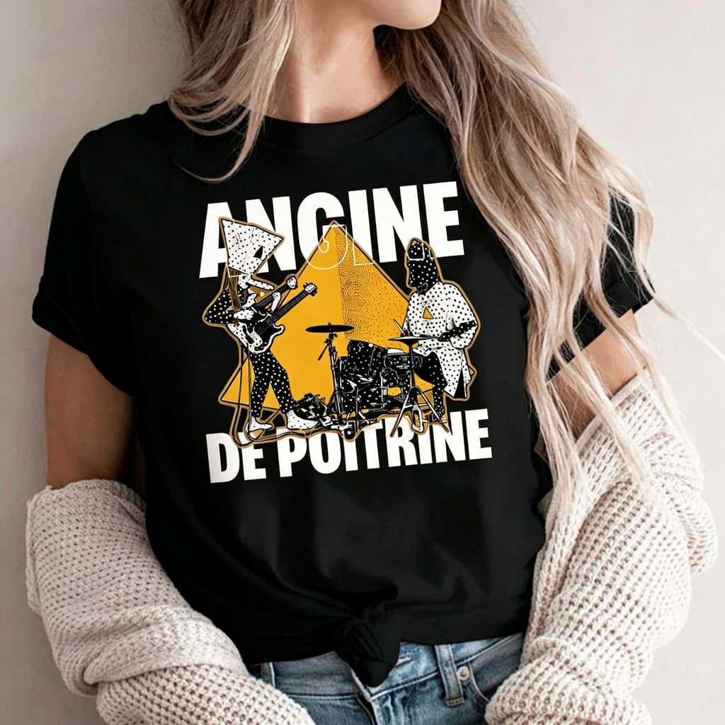 2026 Camiseta Angine de Poitrine | Gothic Rock Grunge Estética Alternativa Moderna e Atemporal