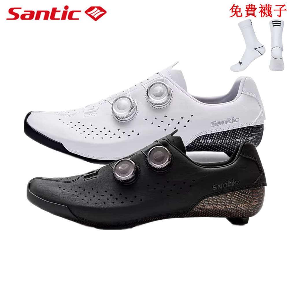 Santic santic santic ampla versão de fibra carbono sapatos bloqueio estrada patrulha masculina CRUISE integrado escudo c