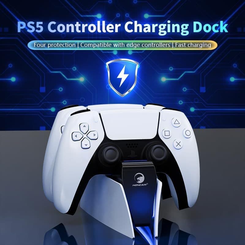 Dock Carregador Rápido Duplo para Controle PS5 com Luz LED e Proteção