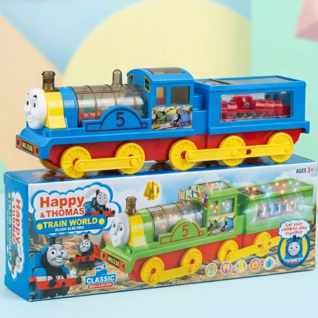 Trem de Brinquedo Bate e Volta Som e Luzes 4D Happy & Thomas