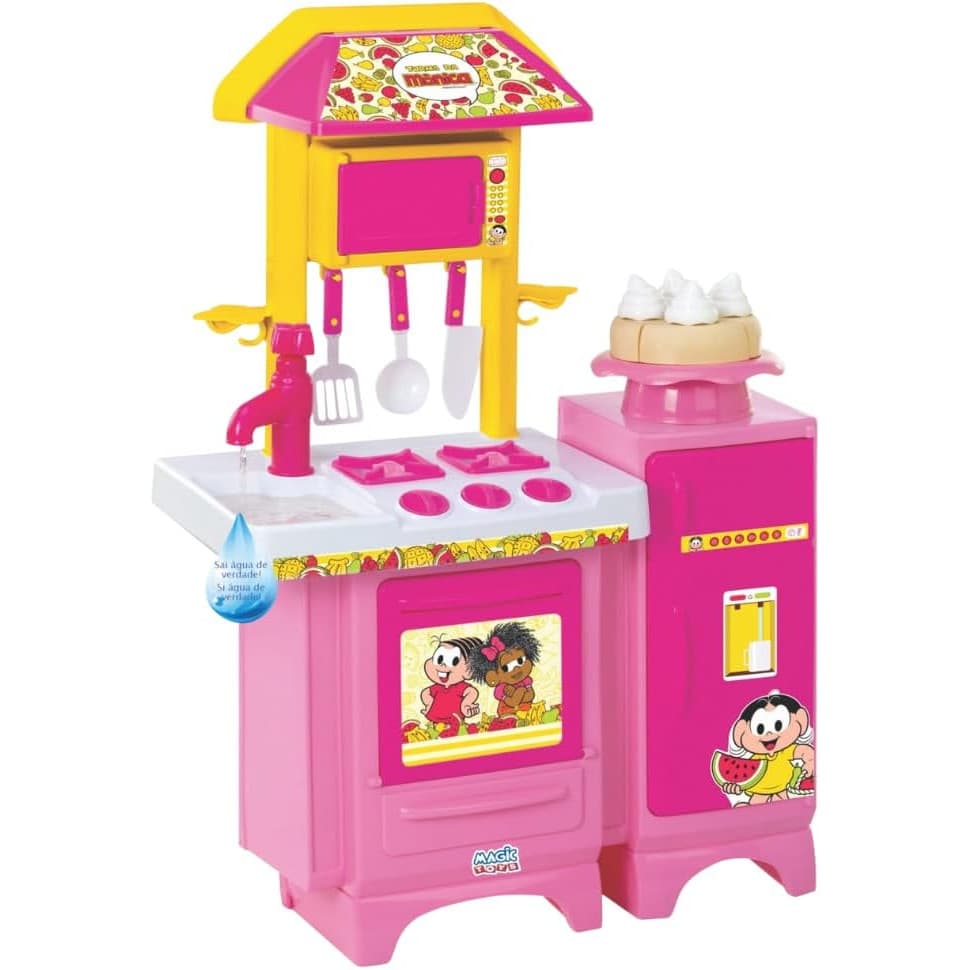 Cozinha Infantil Completa Turma da Mônica Com Acessórios Brinquedo Educativo