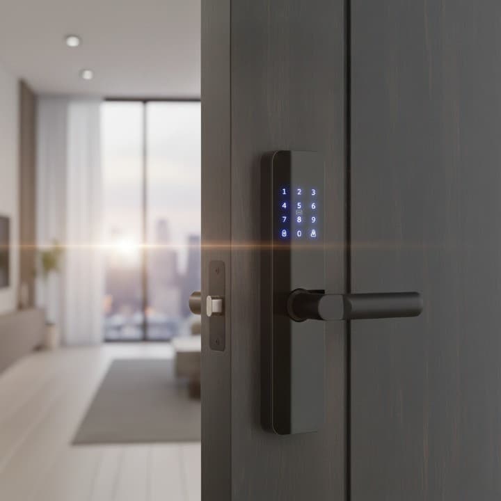 Fechadura Digital Inteligente 6 em 1 Biometria Senha Touch App Senha Temporária Chave e Tag
