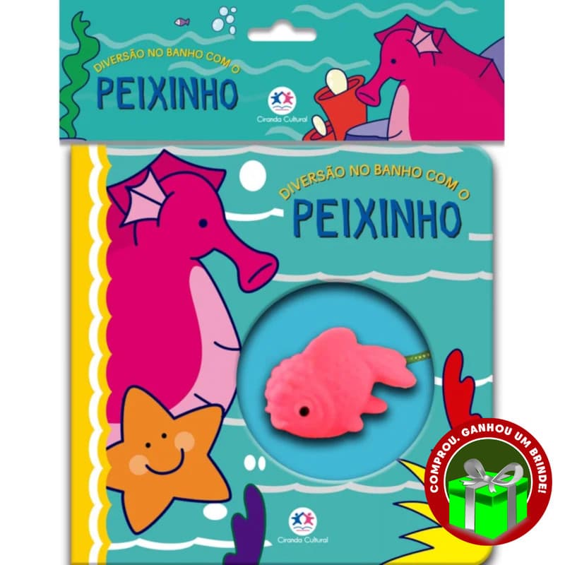 Livro Diversão no Banho com o Peixinho Ciranda Cultural Crianças Filhos Infantil Desenho História