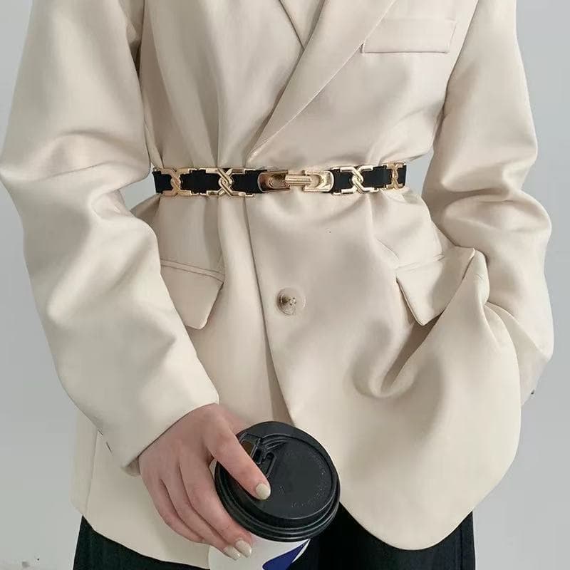 Cinto Feminino Faixa Blogueira Com Elástico Acessórios -X