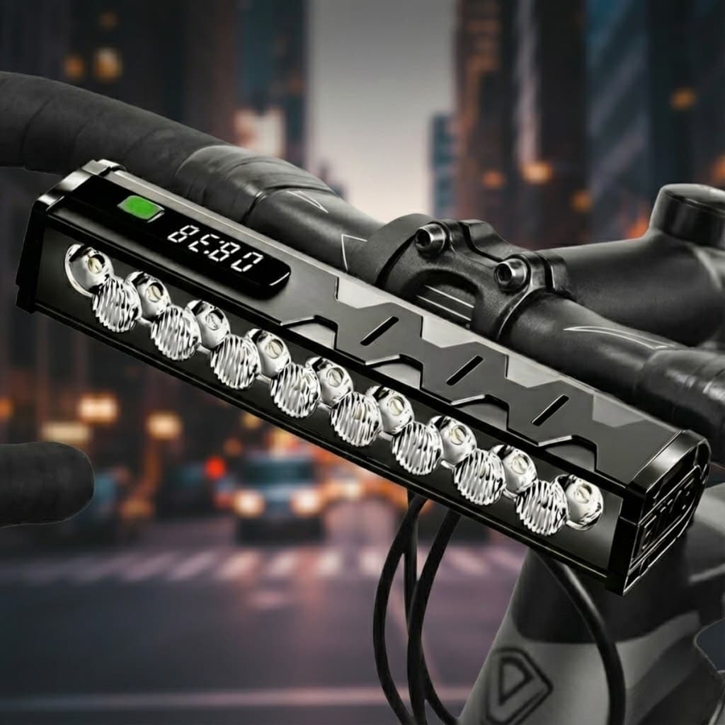 Lanterna Farol Bicicleta 10.000mAh Recarregável Longa Duração Prova D'água MTB