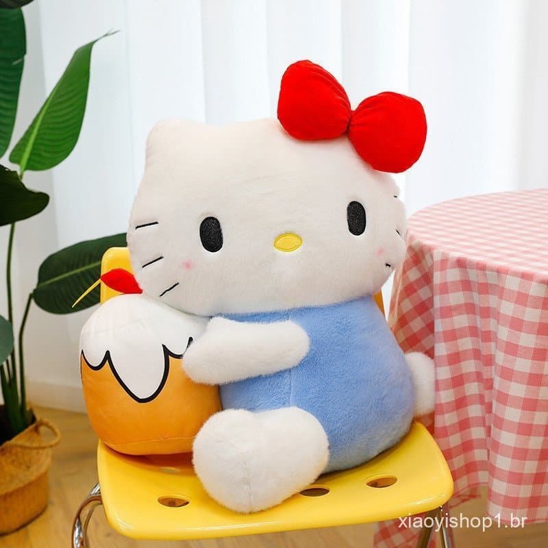 Olá Kitty Cat Doll Boneca Boneca Boneca de pano Boneca Trompete Brinquedos de pelúcia Prêmio Pacote de lançamento de cas