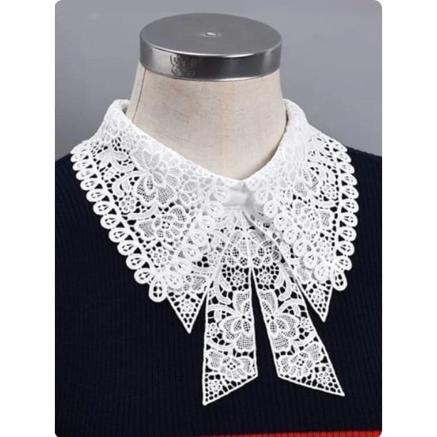 Acessórios de renda colar feminino versão coreana camisa separada colar decorativo moda All-Match gravata borboleta cola