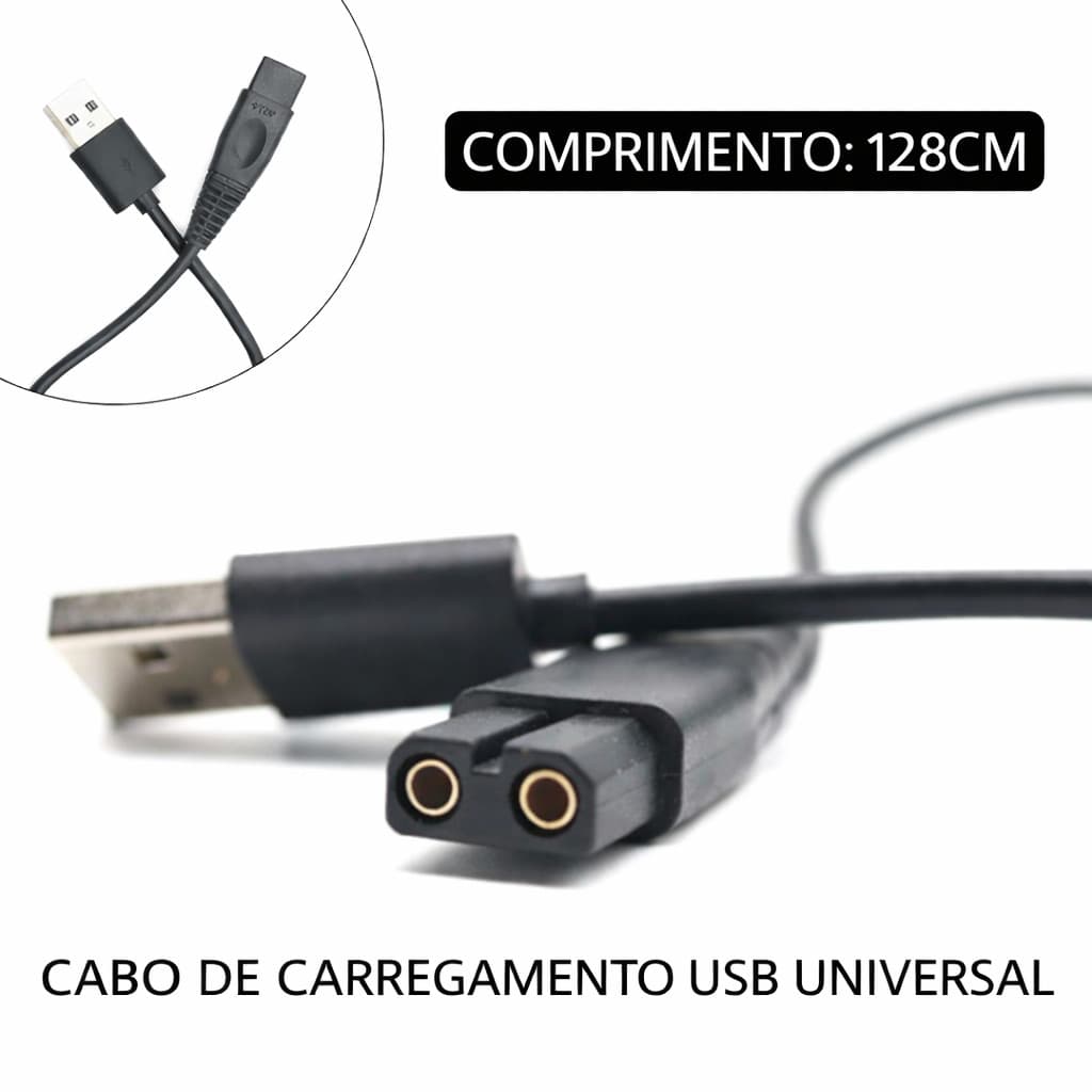Cabo Carregador USB Universal 2 Pinos Compativel Madeshow