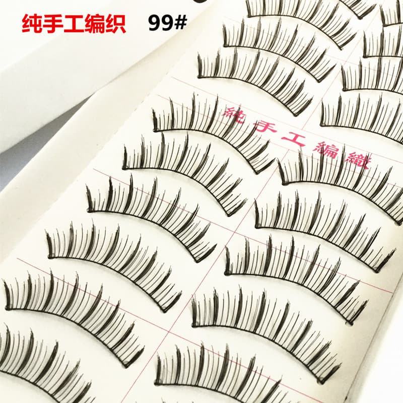 99 #112 #False Cílios fio de algodão haste macia tecido à mão cílios postiços Natural longo Nude maquiagem 6 caixas fret