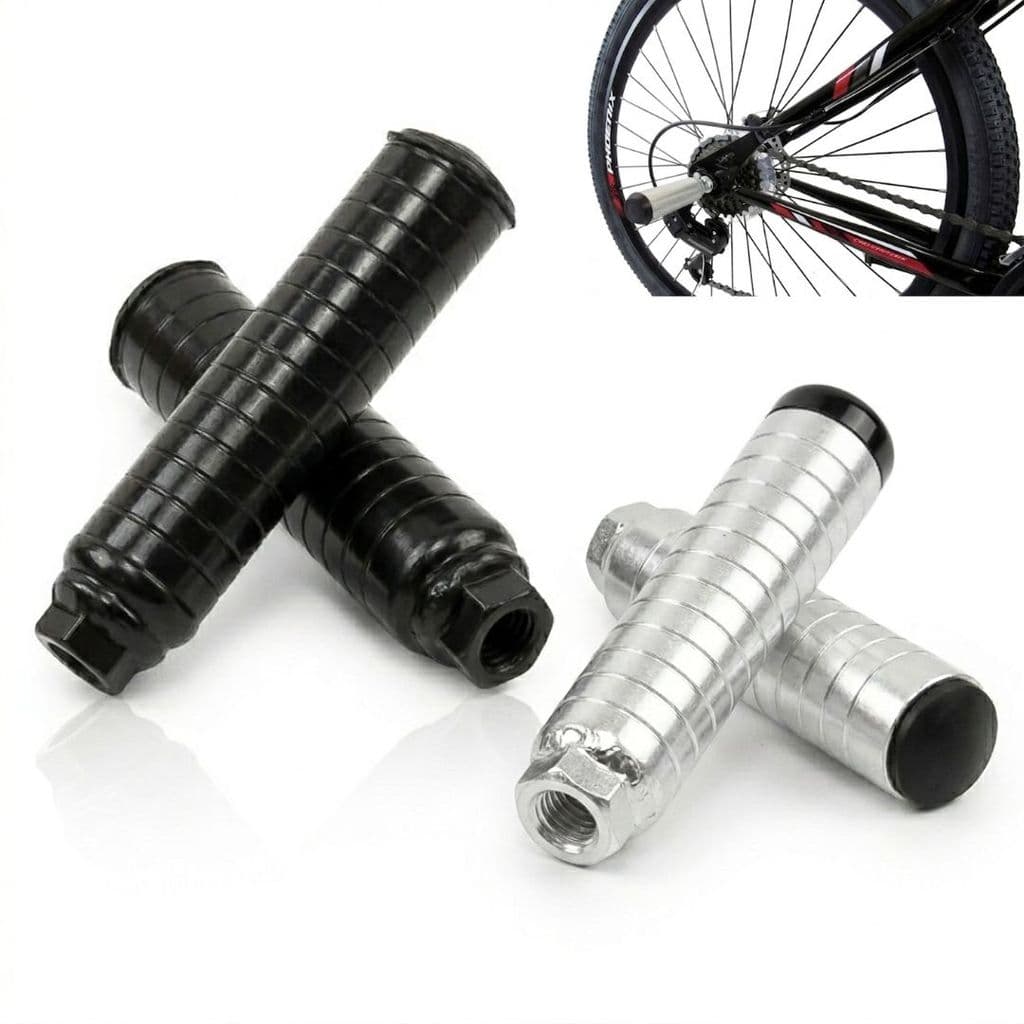 Kit 2 pares Pedaleira Apoio De Pé Manobra Bicicleta Aço Eixo
