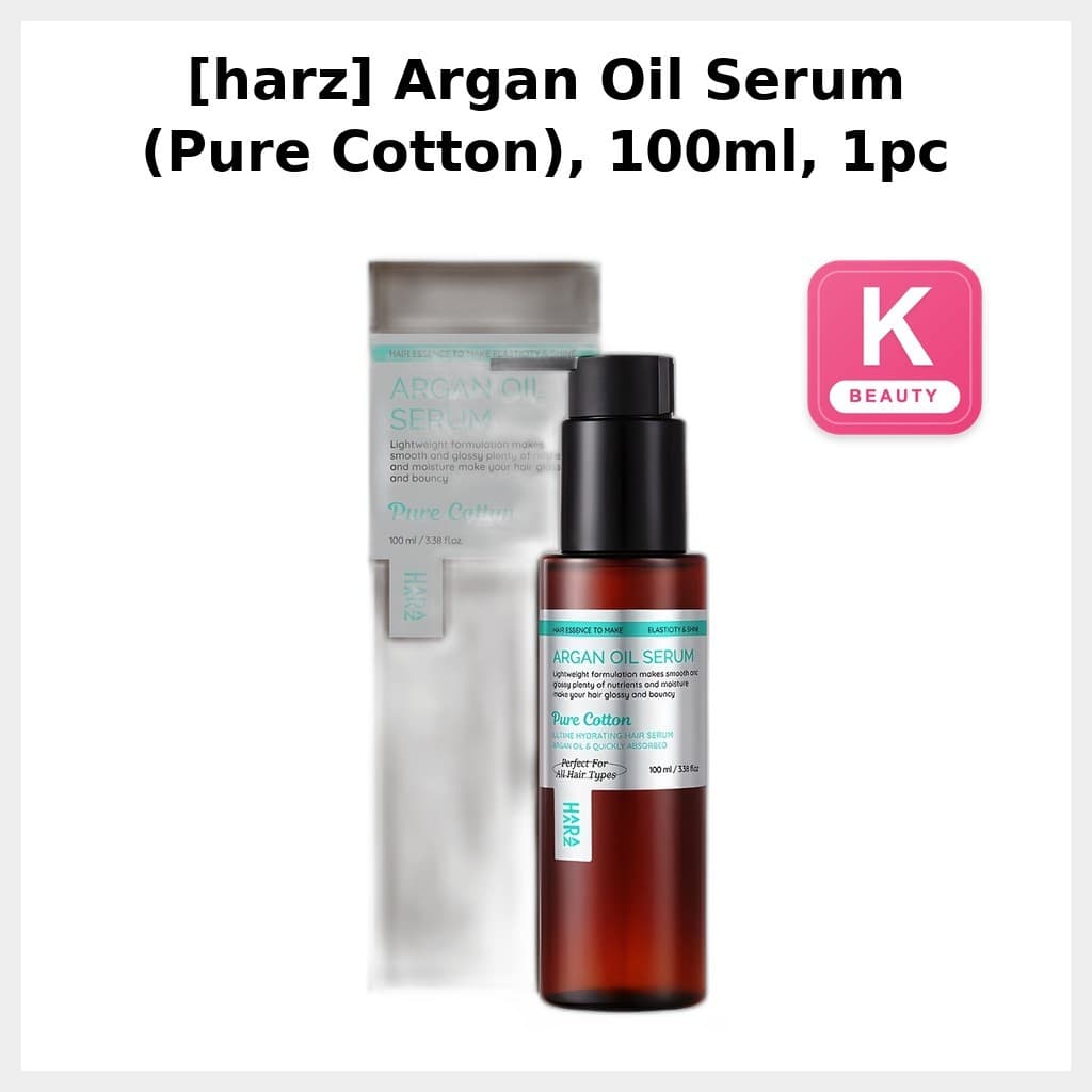 [harz] Soro De Óleo De Argan (Algodão Puro) , 100ml , 1 Unidade/Coreano/Cabelos Lisos E Brilhantes Da kglowbox