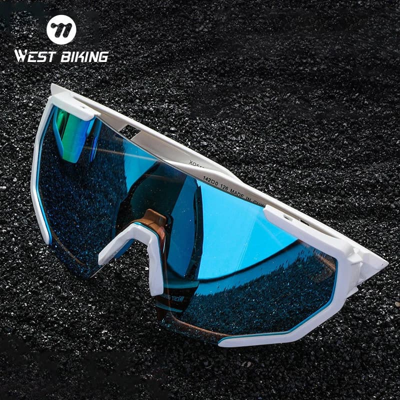 Óculos de Ciclismo Polarizados WEST BIKING com 3 Lentes UV400 Óculos Esportivos para Bicicleta MTB Montanha Pesca Caminh