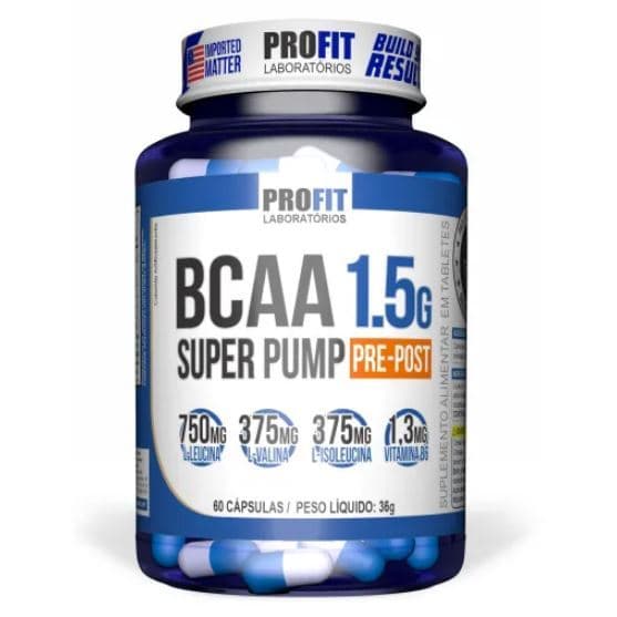 Bcaa Super Pump 1.5g 60 Cápsulas - PROFIT