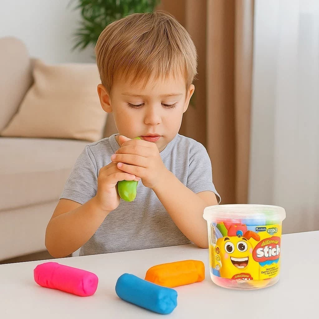 Kit Massinha Infantil 75g 3 Potes 5 Unidades Conjunto Colorida Crianças Brincar