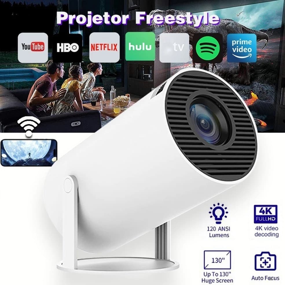 Projetor Magcubic HY300 Original Portátil Smart Android 11 4K Ultra HD HDMI Wifi Bluetooth Alto Falante Embutido