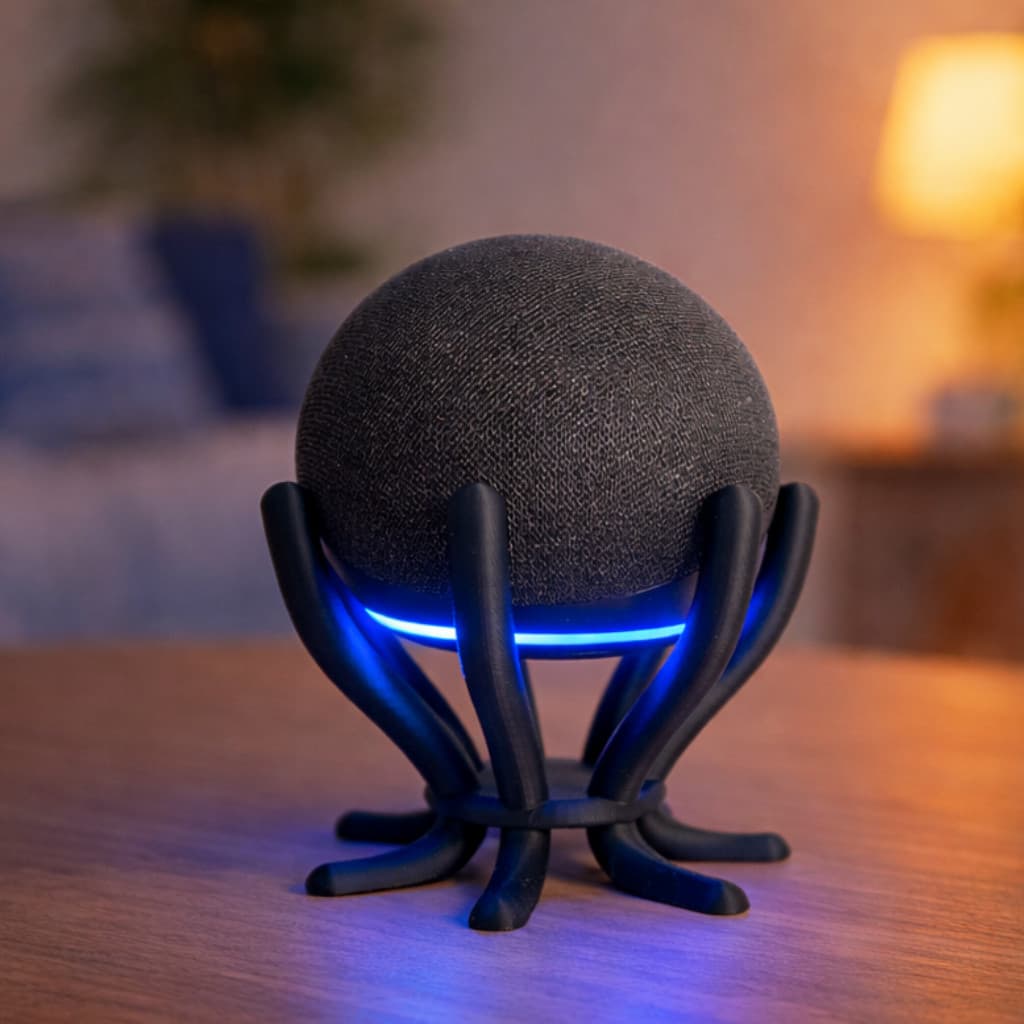 Suporte Echo Dot 4 e 5 Estilo Tentáculos Base Estável Decorativo Mesa